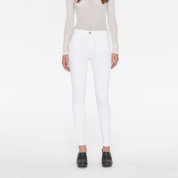 Frame Le High Skinny Jeans in White - Picture 1 of 8